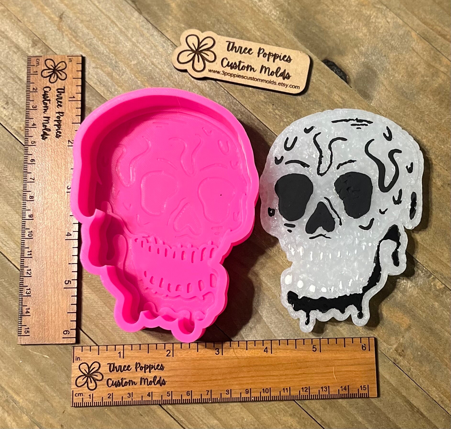 Drippy Skull Freshie Silicone Mold for Aroma Beads and Freshies Etsy
