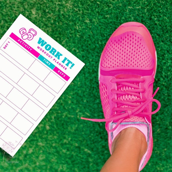 Work out planner, Downloadable work out tracker, planner pdf, work out pdf, work out tracker digital, work out log book, Gym diary