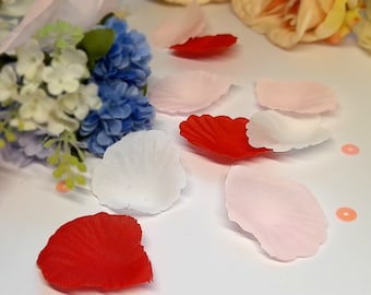 150 rose petals, fabric petals for weddings, for Valentine's day, for romantic decoration