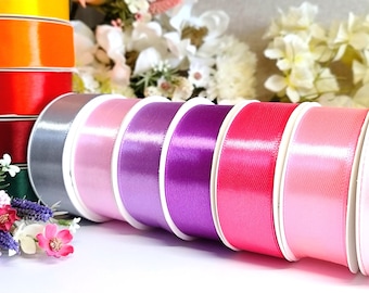 Rollo de cinta de raso de 25 mm: 23 m para manualidades y envoltura de regalos