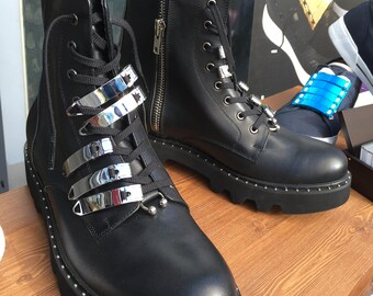 RockStar Military boots for man, Xanteshoes with MetalLace of Xante by Shoeperman