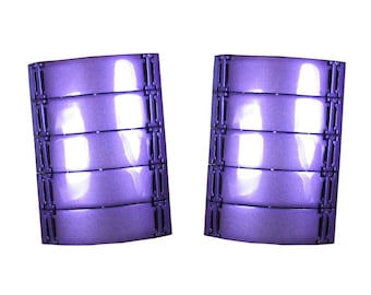 Faceup BTS color Purple of Xante shoe-tuning metal accessories designed by Shoeperman