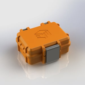 Robuster Zubehörkoffer im 3D-Druck im Pelikan-Stil (schwarz oder orange)