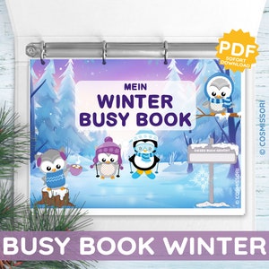 冬の静かな本モンテッソーリ忙しい本アクティビティ Pdf 印刷ゲーム学習幼児幼稚園子供 Diy ギフトドイツ語印刷テンプレート