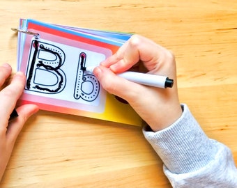 First writing ABC alphabet German tracing cards letters painting download swing exercise PDF template preschool worksheet children learning