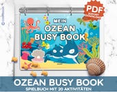 OZEAN BUSY BOOK Unterwasserwelt Montessori Beschäftigung Quiet Book Spiele druckbar Pdf Vorlage Kleinkind Kind Geschenk Kindergartenkind