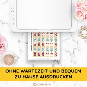 Uhrzeit lernen PDF Tafel Druckvorlage mit Karten Uhrzeiger Ziffernblatt Material Kindergartenkind Schulkind Uhr Minute Stunde Zeiger deutsch Bild 8