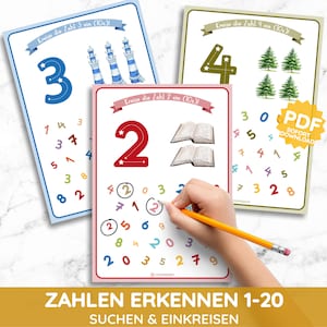 May include: Three printable worksheets for children to practise number recognition. Each worksheet features a different number, 2, 3, and 4, and asks the child to circle all instances of that number within a field of numbers. The worksheets are colourful and feature illustrations of lighthouses, books, and trees.