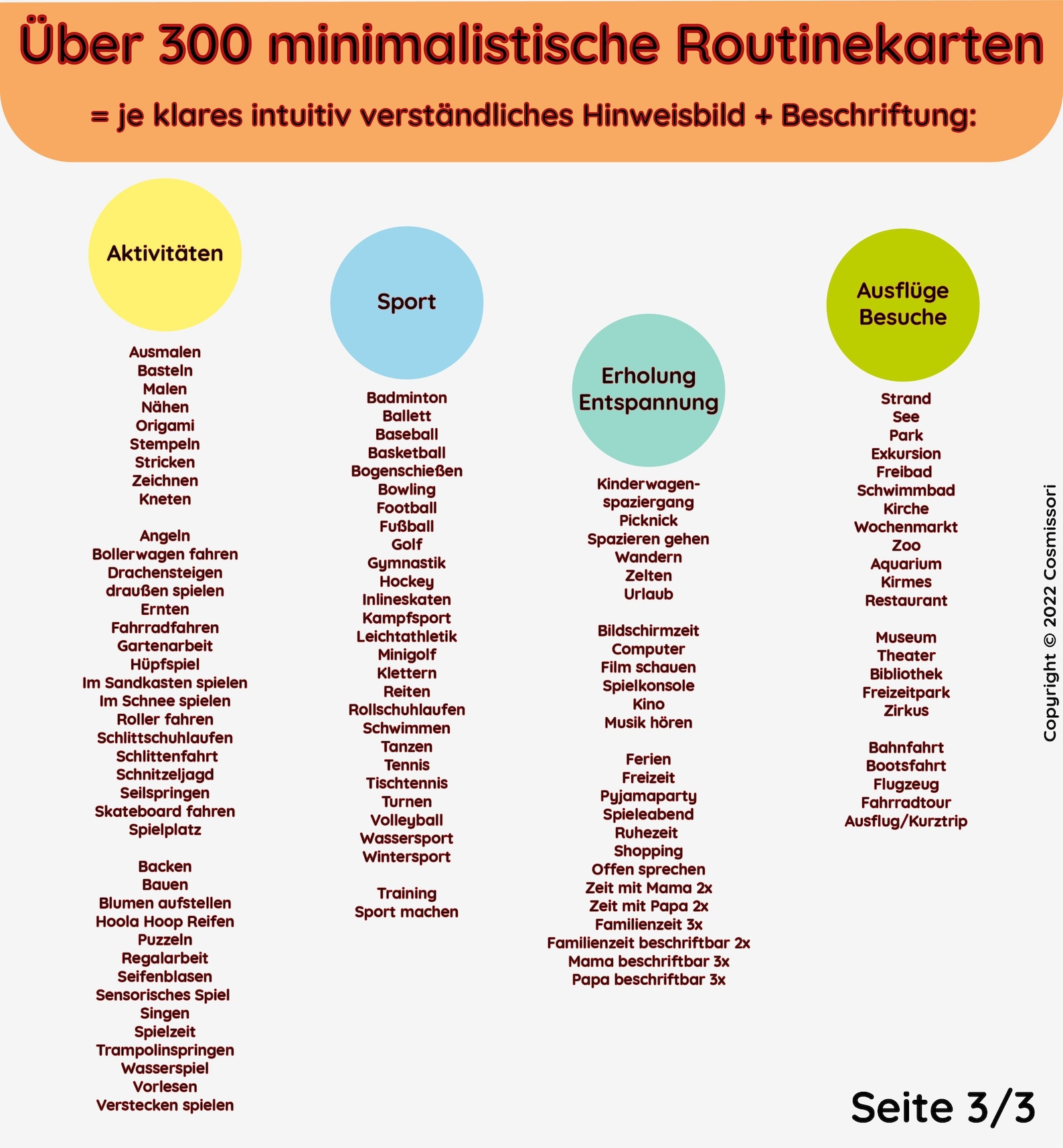 Picture Cards, Pictograms, Routine Cards, Printable Child Routine, Over ...