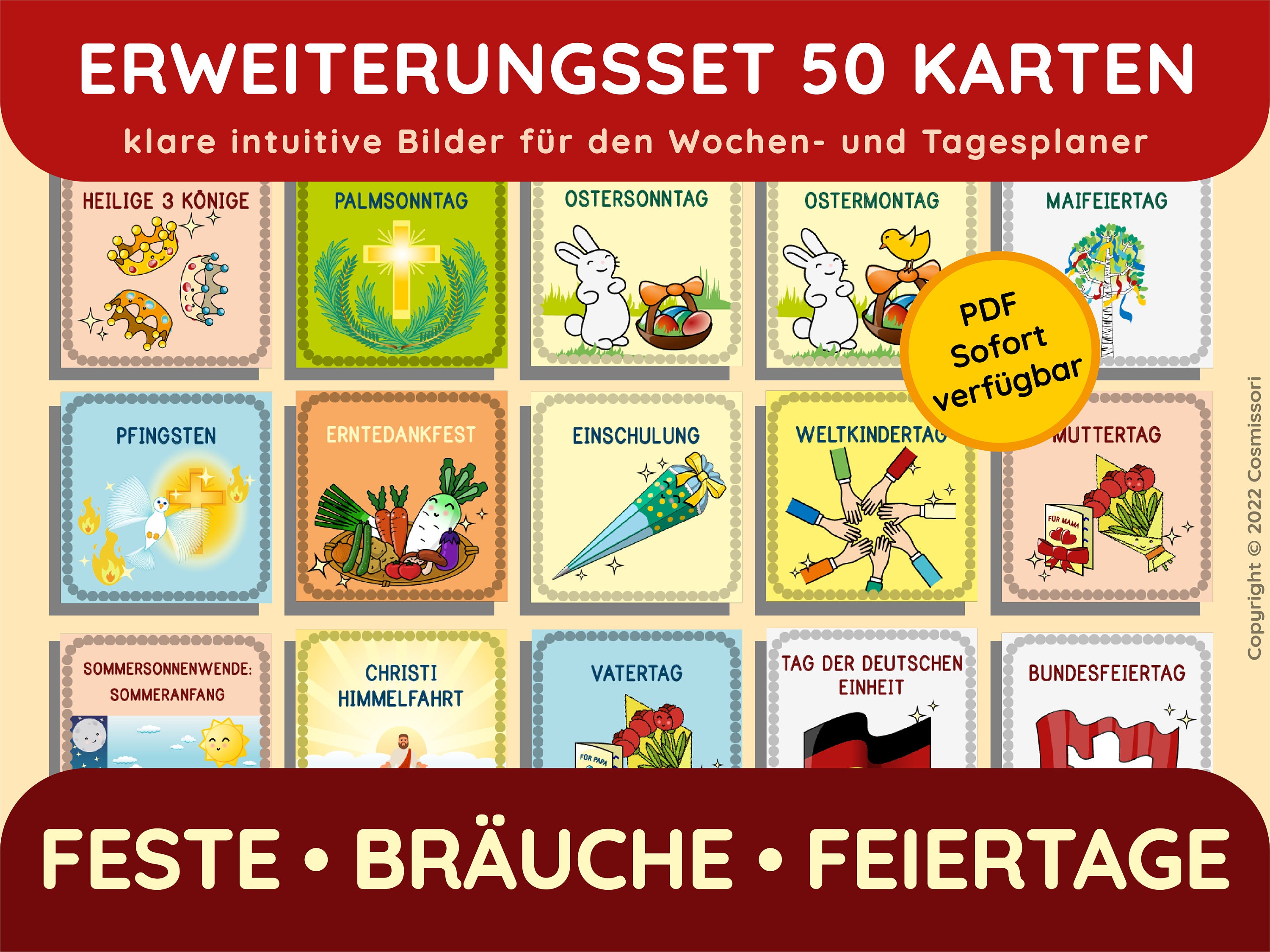 50 Icons Piktogramme Feste Feiertage Karten Für Kinderkalender - Etsy
