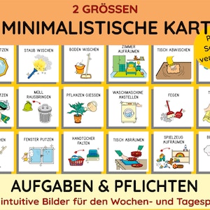 Tarefas de Independência, Ordem de Cartões de Rotina Montessori, PDF, Impressão, Calendário Semanal Minimalista para Crianças, Planejador Diário, Creche Infantil DIY