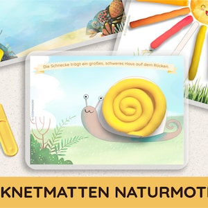 Tapetes de massinha de modelar, motivos da natureza, molde de massinha de modelar infantil, atividade sensorial Montessori, brinquedo criativo, criança pequena, criança em idade escolar, brincadeira criativa