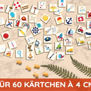 Tarjetas con imágenes de ocupaciones y características Juego de clasificación Montessori Juego de aprendizaje para niños pequeños PDF Juguete para hacer uno mismo Guardería Juego de emparejamiento Hoja de trabajo Alemán imagen 4