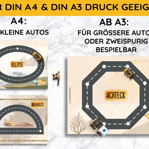 TAPETES DE JUEGO para dar forma a los coches de juguete de seguimiento de vehículos de juguete Montessori habilidades motoras DIY juguete regalo niño Alemán imagen 5