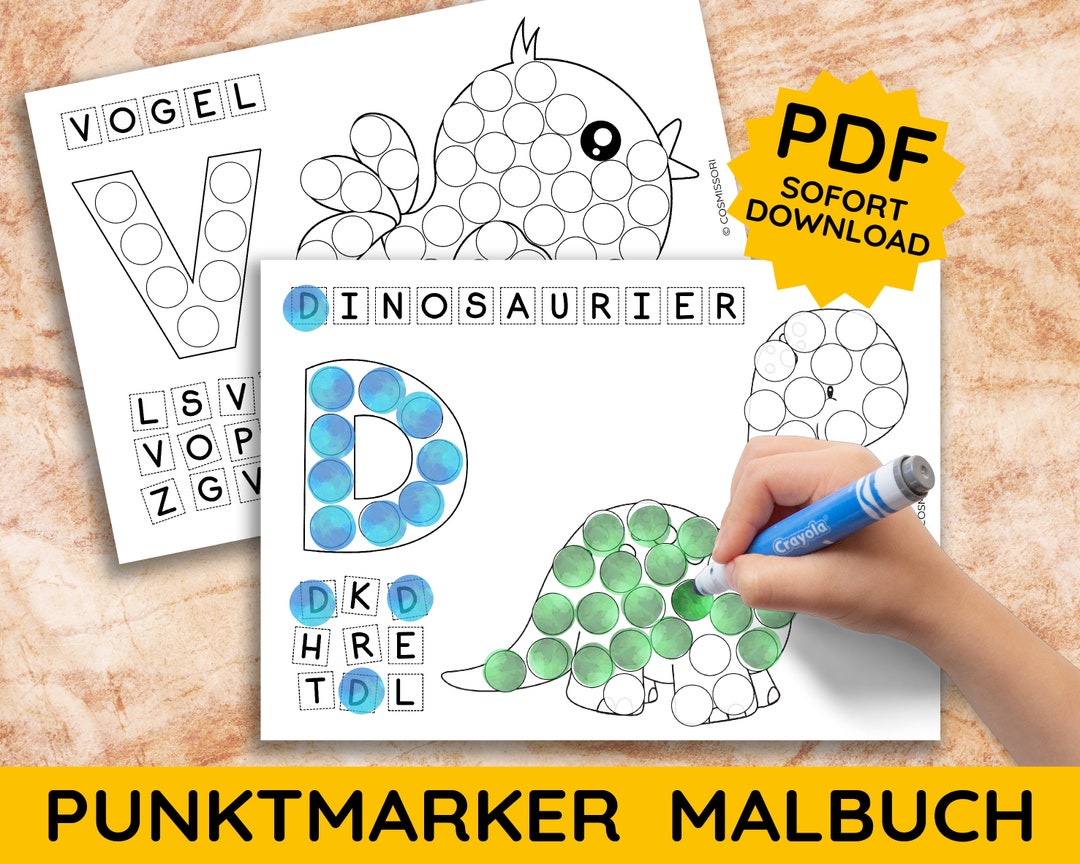 Dot Marker Stamping Coloring Book Coloring Book Alphabet Montessori