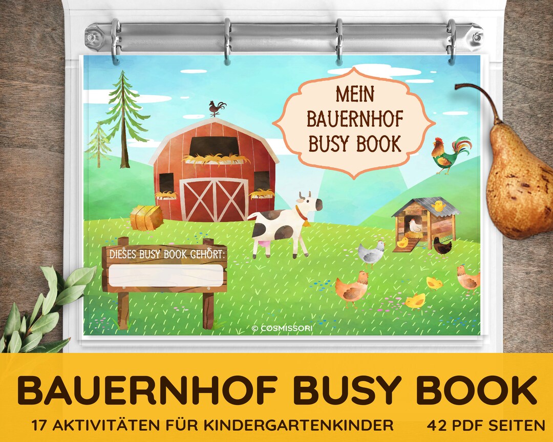 FARM Busy Book PDF Download Montessori Child Activities Intelligent DIY ...