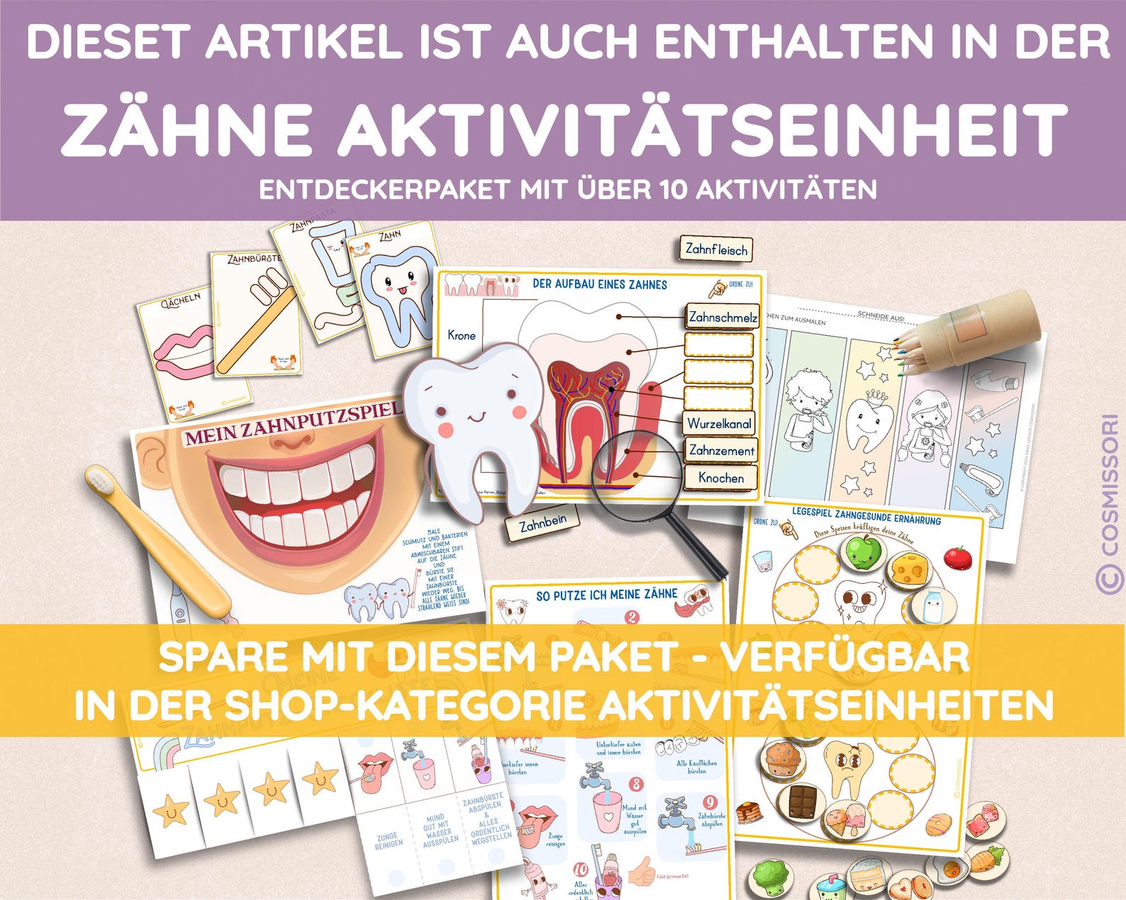 Checklist for Brushing Teeth & Poster for Learning Dental Hygiene ...