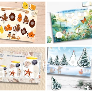 4 SEASONS Busy Book BUNDLE Spring Summer Autumn Winter Quiet Playbook ...
