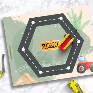 TAPETES DE JUEGO para dar forma a los coches de juguete de seguimiento de vehículos de juguete Montessori habilidades motoras DIY juguete regalo niño Alemán imagen 6
