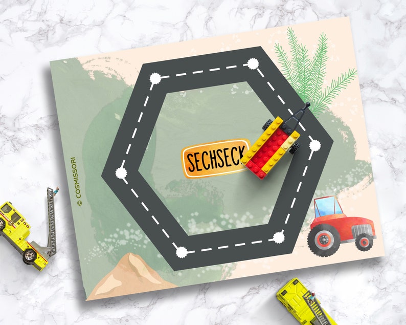 TAPETES DE JUEGO para dar forma a los coches de juguete de seguimiento de vehículos de juguete Montessori habilidades motoras DIY juguete regalo niño Alemán imagen 6