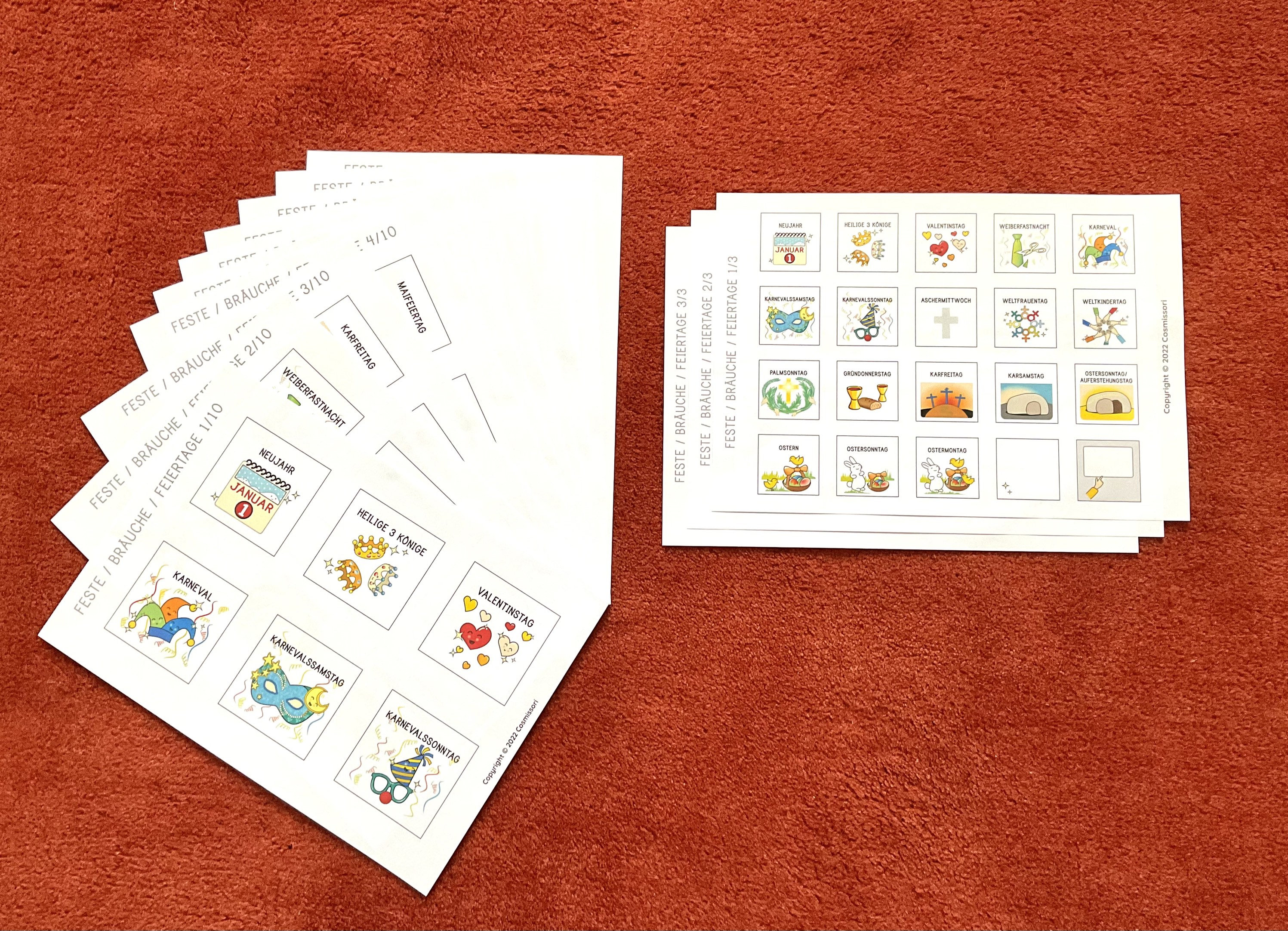 50 Icons Pictograms Celebrations Holidays Cards for Children's ...