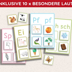 Alphabet sorting game picture cards boards Montessori ABC learning game matching game DIY PDF template printable learning material child German image 5