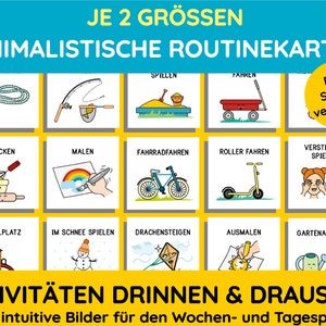 Activiteiten Binnen Buiten Kalender Suggestie Idee Kind Peuter Kleuterschool PDF Download Afdrukken Afdrukken Pictogram Pictogram Kaarten Dag Week