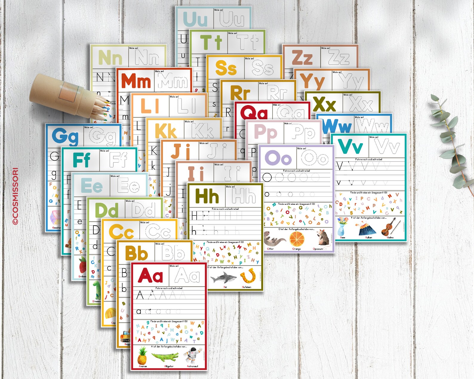 Alphabet Tracing Worksheets Learn to Write PDF Printable Letters ...