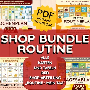 Bundle All Routine Shop Cards & Planner Weekly Schedule Daily Schedule PDF