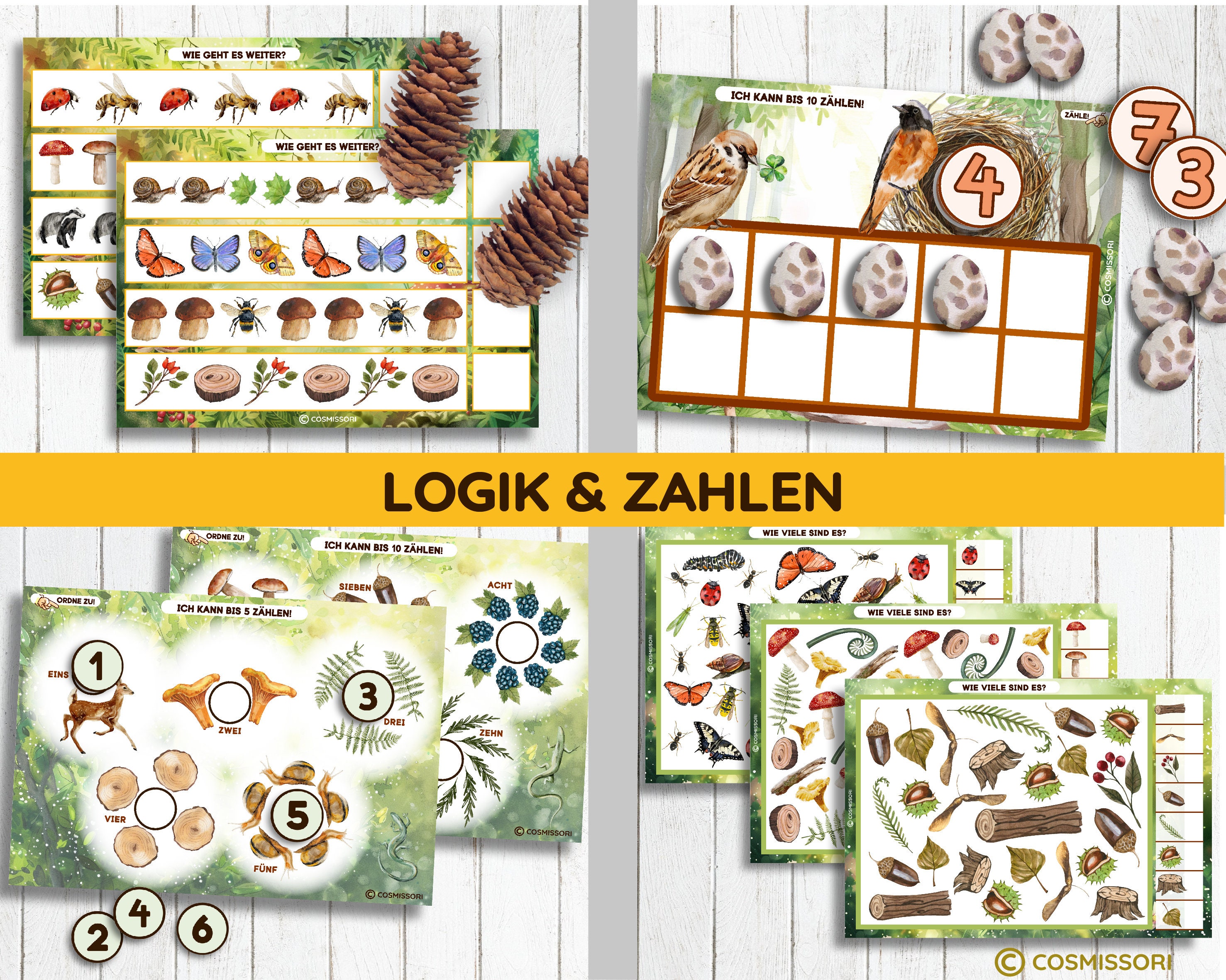 QUIET BOOK FOREST Activity Book Montessori Sorting Game Busy Book ...