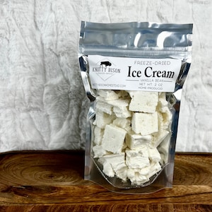 Freeze Dried Vanilla Bean Ice Cream - Vanilla Freeze Dried Ice Cream - Freeze Dried Candy - Freeze Dried Snacks - Fun Gift - Stocking gift