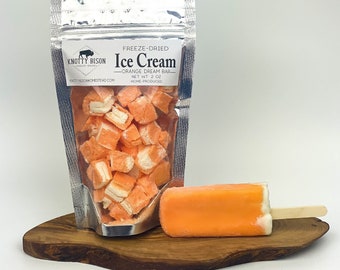 Freeze Dried Orange Dream Bar Ice Cream - Most Popular Freeze Dried Ice Cream - Freeze Dried Candy - Freeze Dried Snacks - Stocking Stuffer