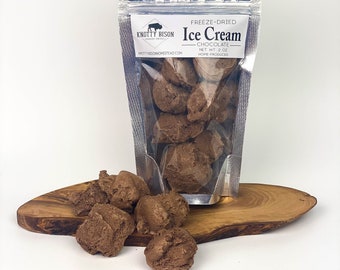 Freeze Dried Chocolate Ice Cream - Chocolate Freeze Dried Ice Cream - Freeze Dried Candy - Freeze Dried Snacks - Fun Gift - Stocking Stuffer