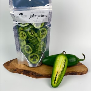 Freeze Dried Jalapeños - Freeze Dry Jalapeño - Dried Jalapeños - Hot Snack - Freeze Dried Snack - Dried veggies - Survival Food - Storage