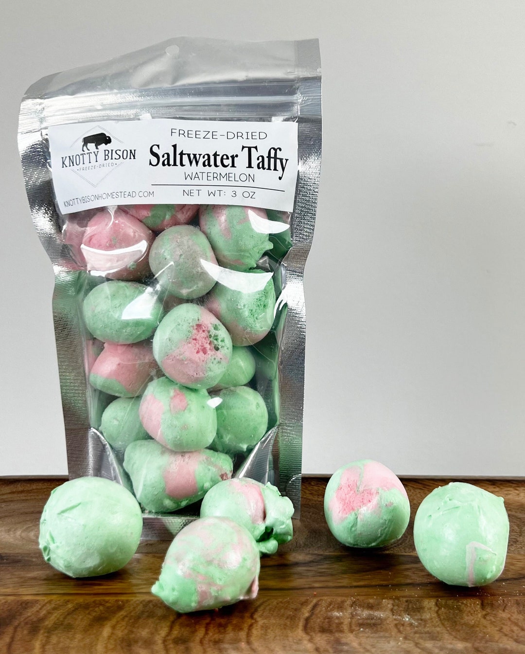 Freeze Dried Watermelon Taffy Saltwater Taffy Freeze Dried Candy Freeze