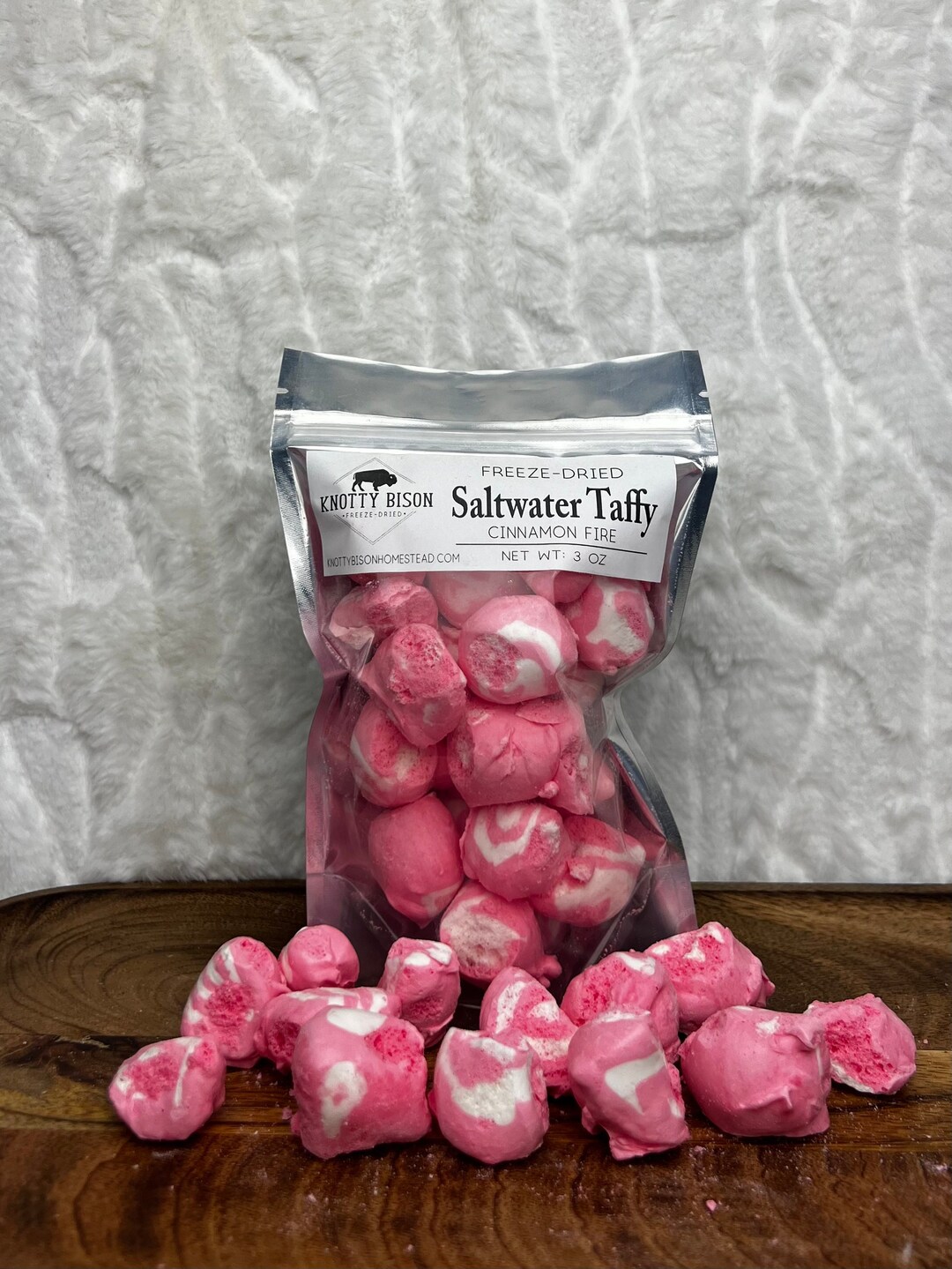 Freeze Dried Cinnamon Fire Taffy Saltwater Taffy Freeze Dried Candy