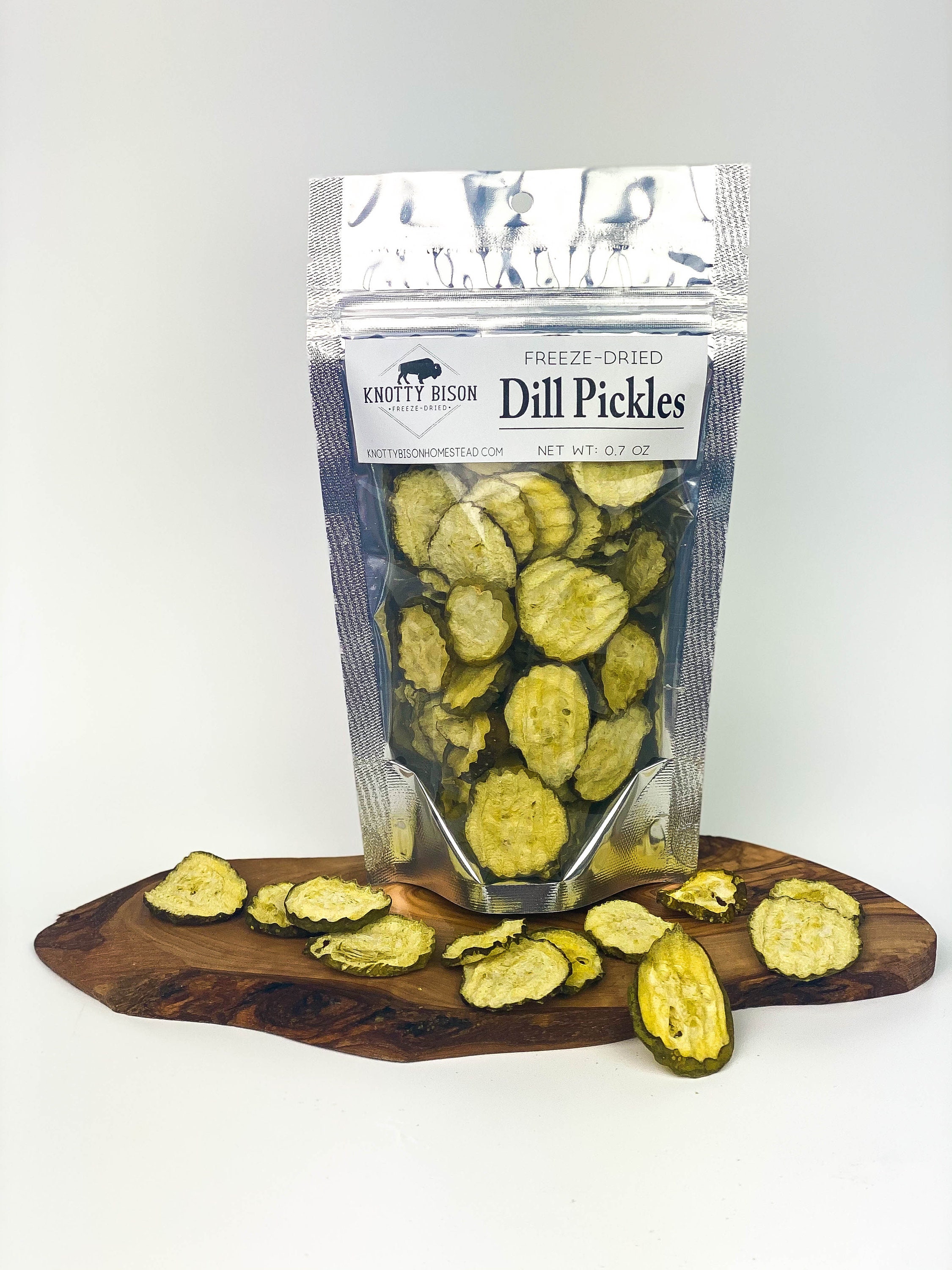 THE ORIGINAL Freeze Dried Dill Pickles - Freeze Dry Pickles - Dried Dill Pickles - Salty Snack - Freeze Dried Veggies - Emergency Food Bag