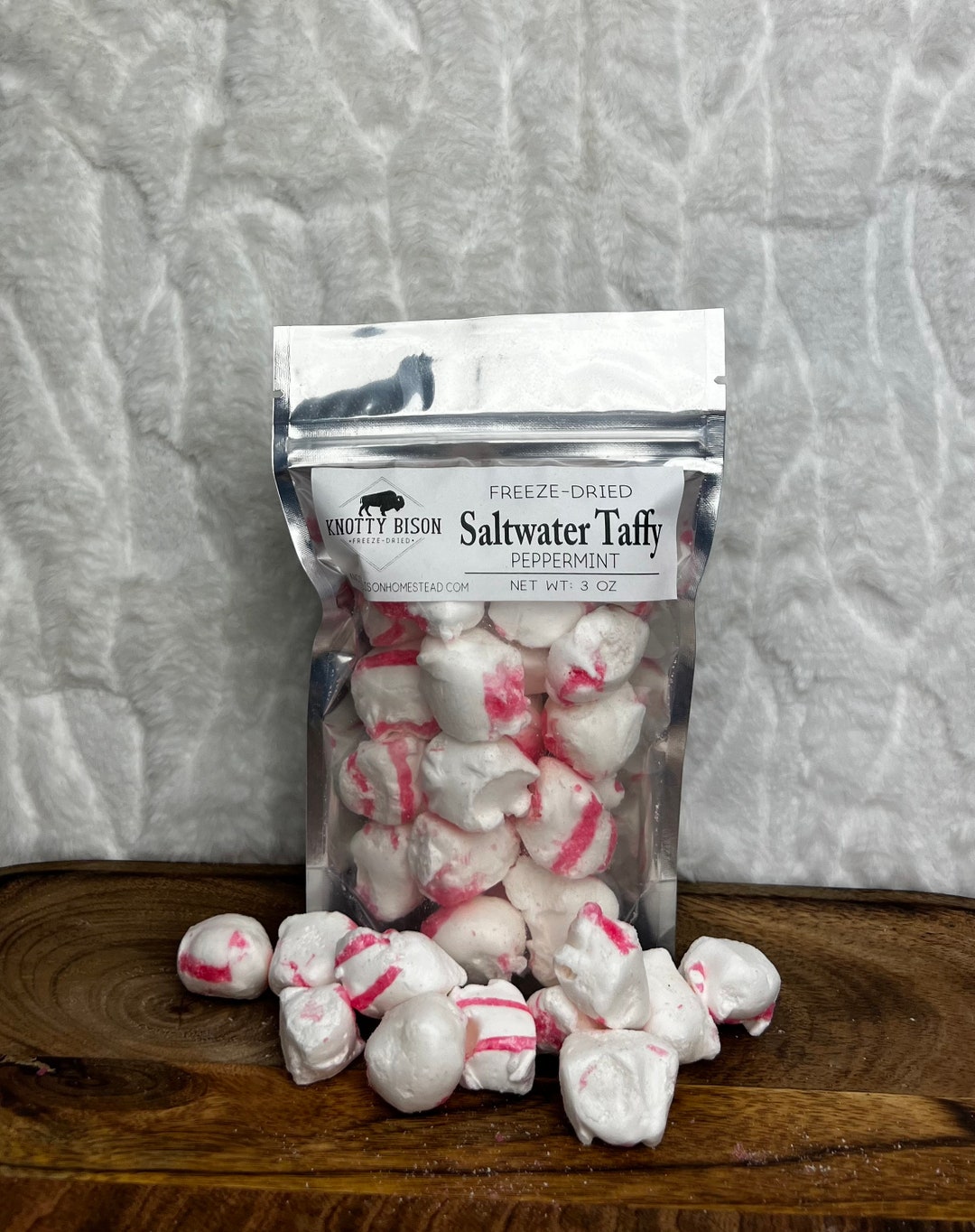 Freeze Dried Peppermint Taffy Saltwater Taffy Freeze Dried Candy Freeze