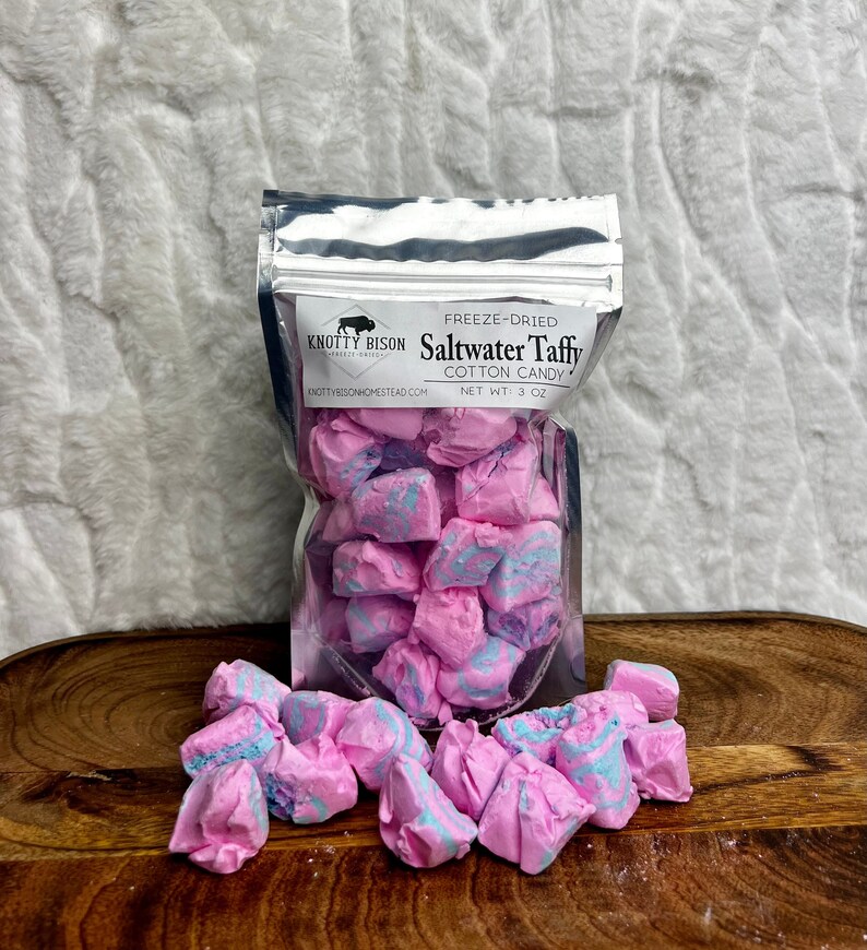 Freeze Dried Cotton Candy Taffy Saltwater Taffy Freeze Etsy