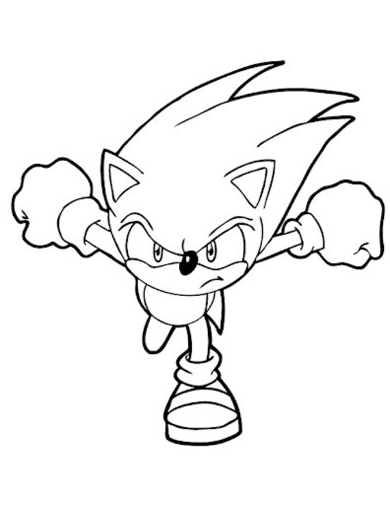 Sonic hedgehog color pages 75 pages digital download - Etsy.de