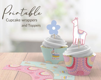 Llama Cupcake Toppers - Etsy