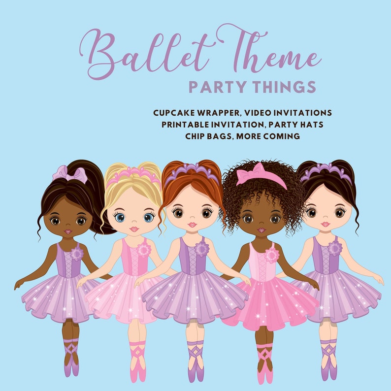 Pink Ballet Video invite, blond ballerina, Editable Digital invitation, Canva template, Girl Birthday VOL0021 image 9