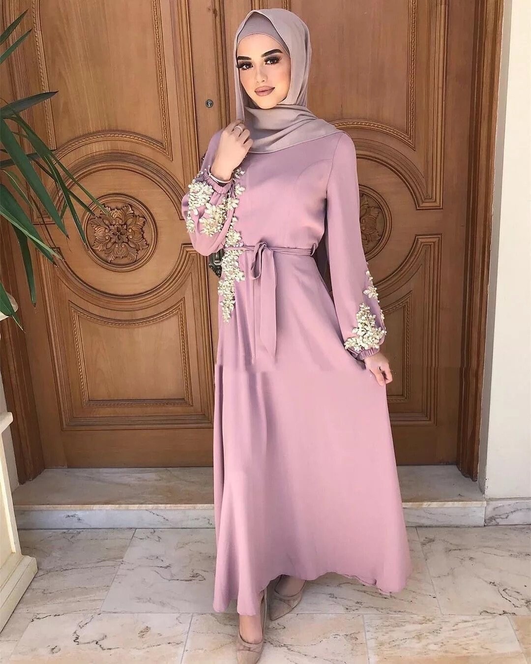 Women Kaftan Abaya Dresses With Belt Etsy UK