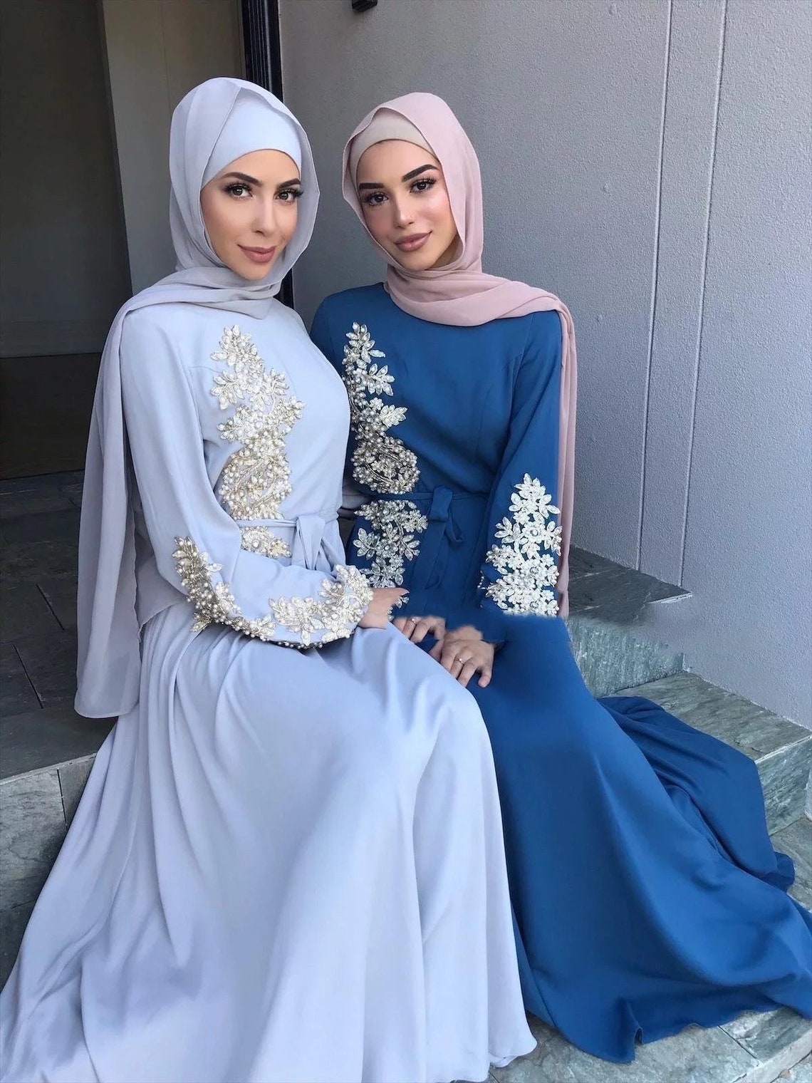Femmes Kaftan Abaya  robes avec  ceinture  Etsy