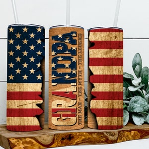 Grandpa Man Myth Legend 20 oz Sublimation Tumbler