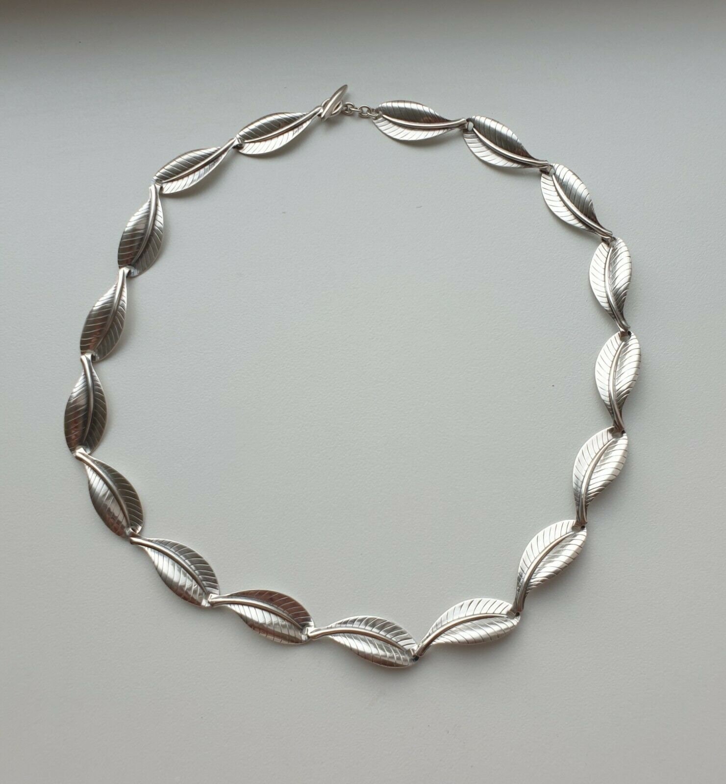 Danish Hermann Siersbol Silver 925 Women's Necklace Leaves | Etsy