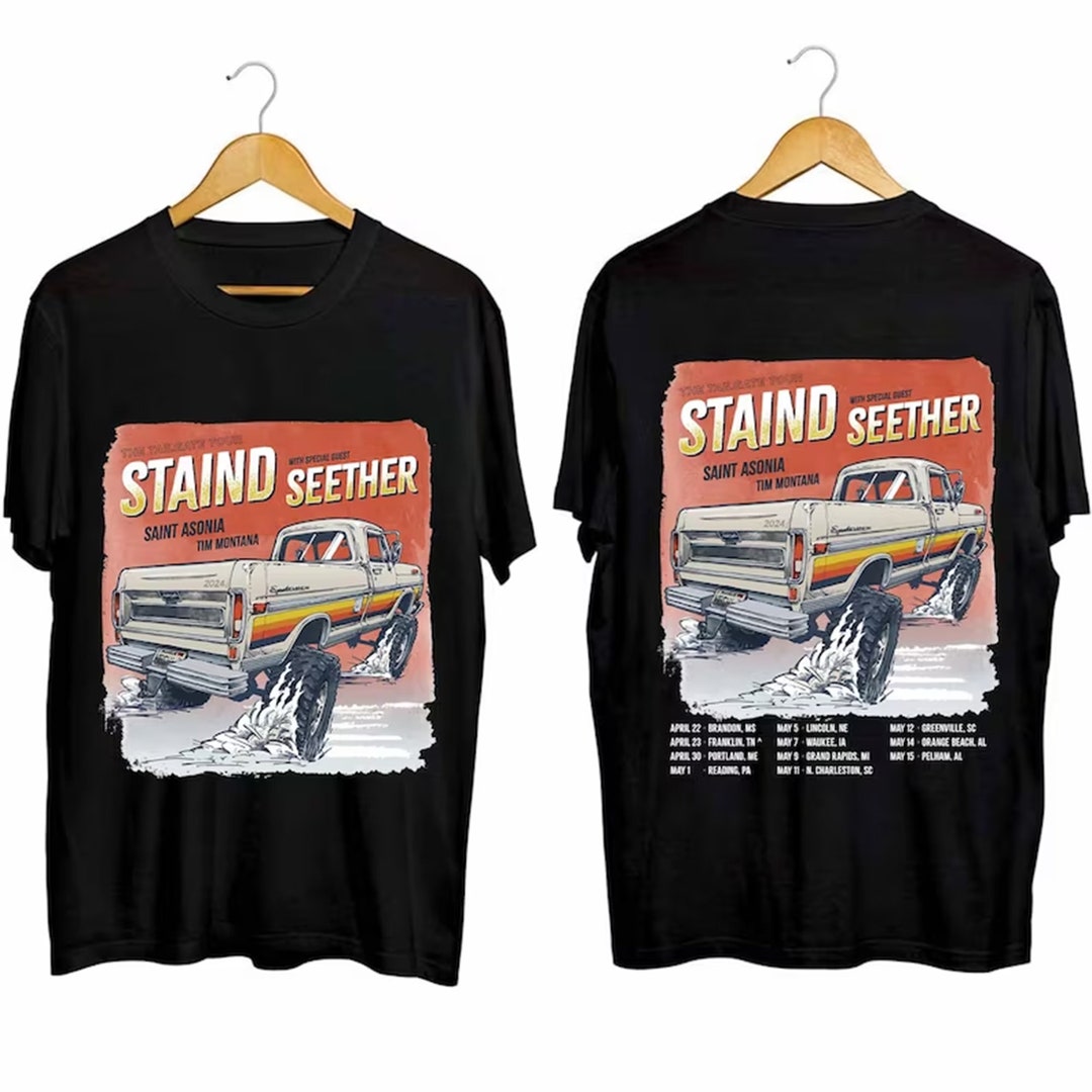 Staind 2024 Tailgate Tour Shirt, Staind Band Fan Shirt, Tailgate 2024