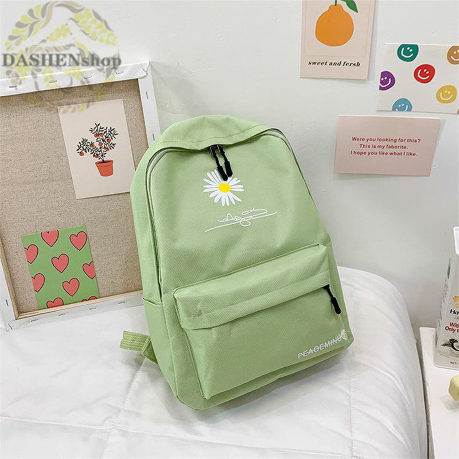 Daisy flowerSchoolBackpackLarge Capacity BackpackNylon Etsy