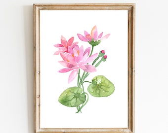 Blush Flower Nursery Art, Pink Floral Wall Decor, Baby Girls Playroom Decor, Unique Baby Shower Gift, Digital Download