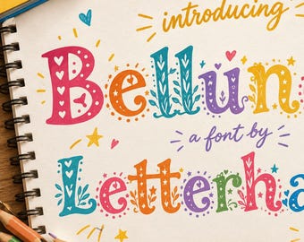 Bellunora: The Girly Font That Turns Plain Text Into Art |  OTF - TTF - Commercial Use License